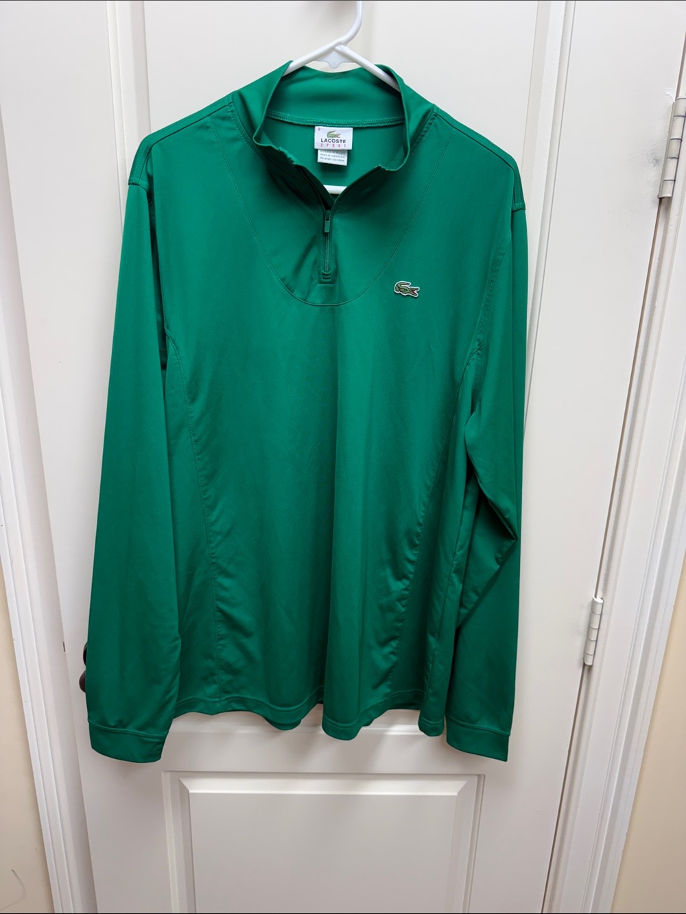 Lacoste Green Quarter-Zip Performance Pullover Never Worn